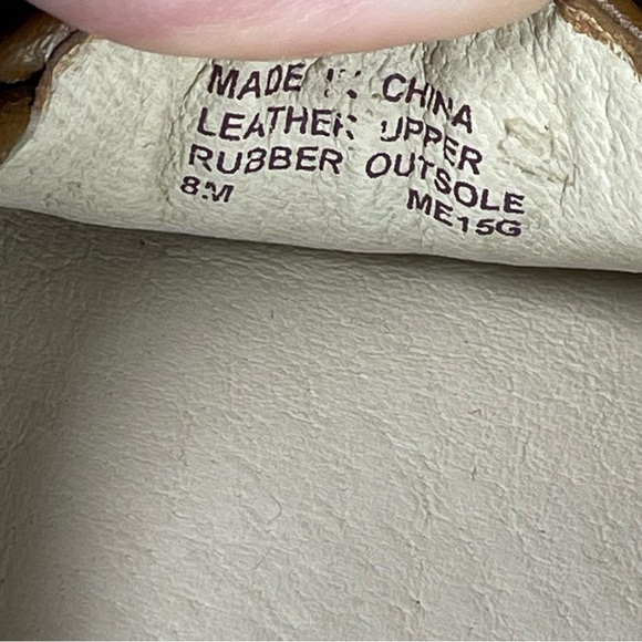 Michael Kors Fulton Ballet Flats Brown Leather Shoes Gold MK Logo Size 8M - Picture 5 of 7